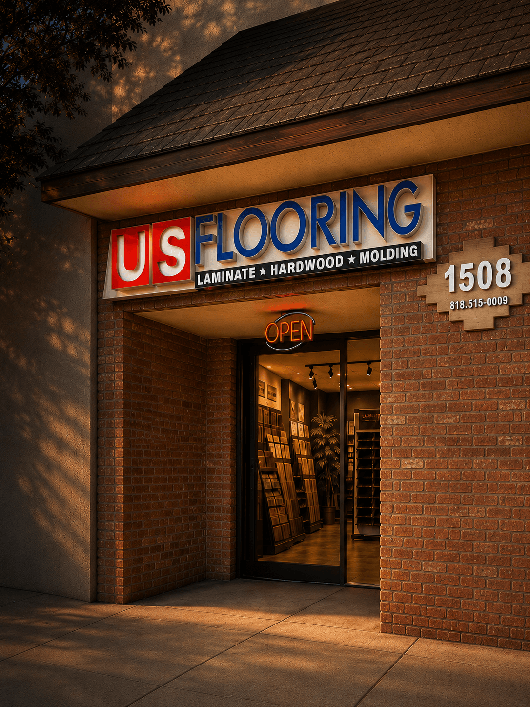 US Flooring & Molding showroom and installation